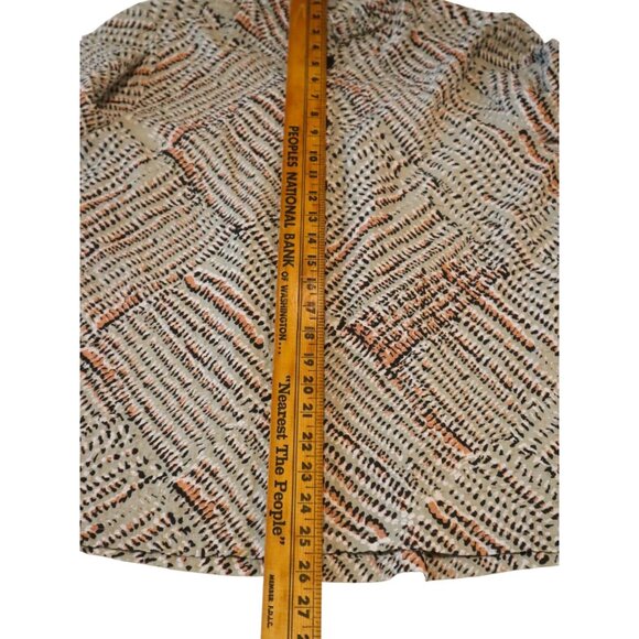 Habitat Crinkle Button Shirt Top L Lagenlook Abstract Artsy Minimalist - Picture 9 of 9